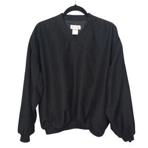 Sport Haley Windbreaker Size L Black Long Sleeve Pullover Jacket Golden Valley